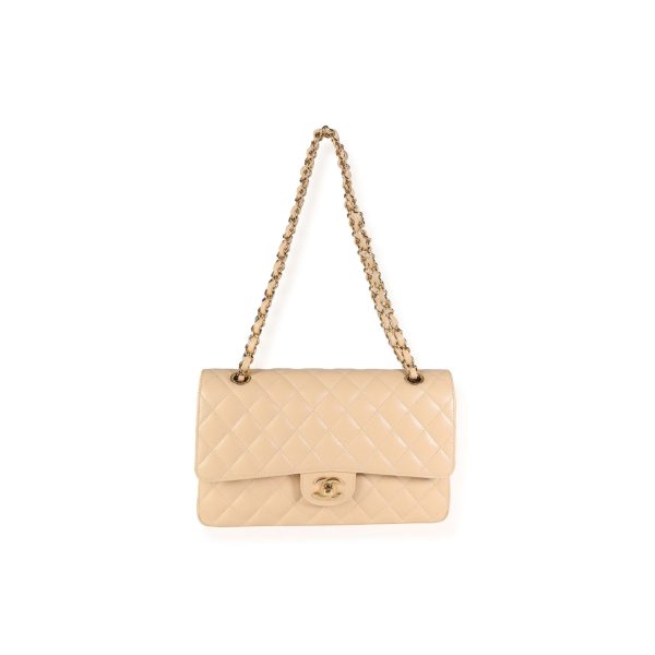 117645 bv 5210ad36 c45d 4159 b264 2640f8deffcd Chanel Beige Quilted Caviar Medium Classic Double Flap Bag