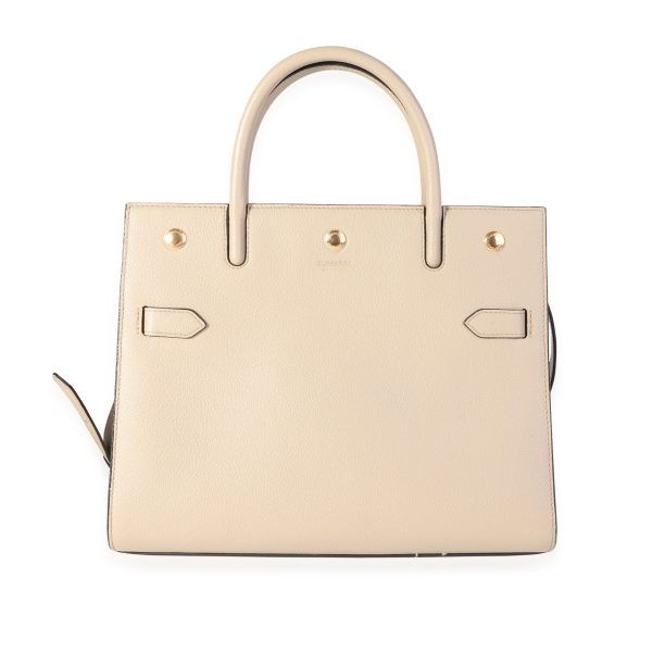 117699 fv Burberry Beige Calfskin Medium Title Bag