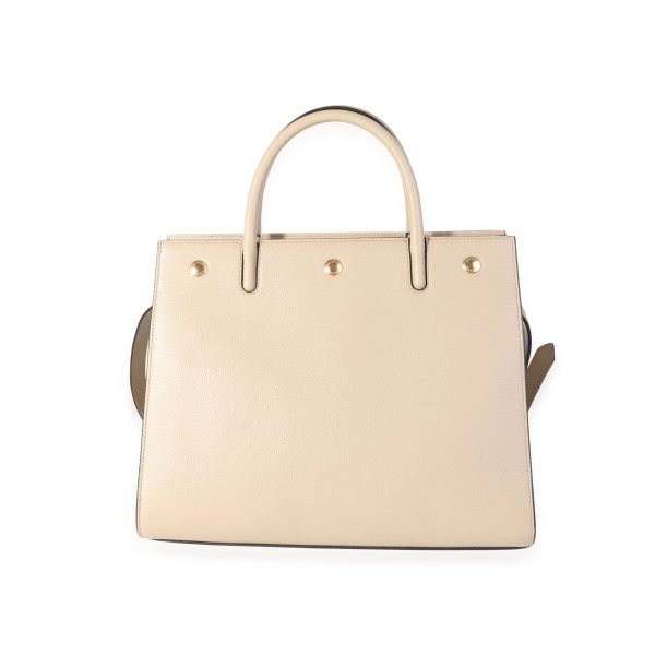 117699 pv Burberry Beige Calfskin Medium Title Bag