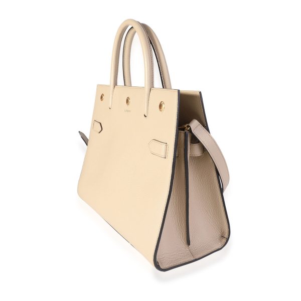 117699 sv Burberry Beige Calfskin Medium Title Bag