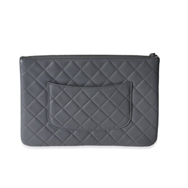 117762 pv Chanel Multicolor Quilted Lambskin Multi Pocket Zip Case