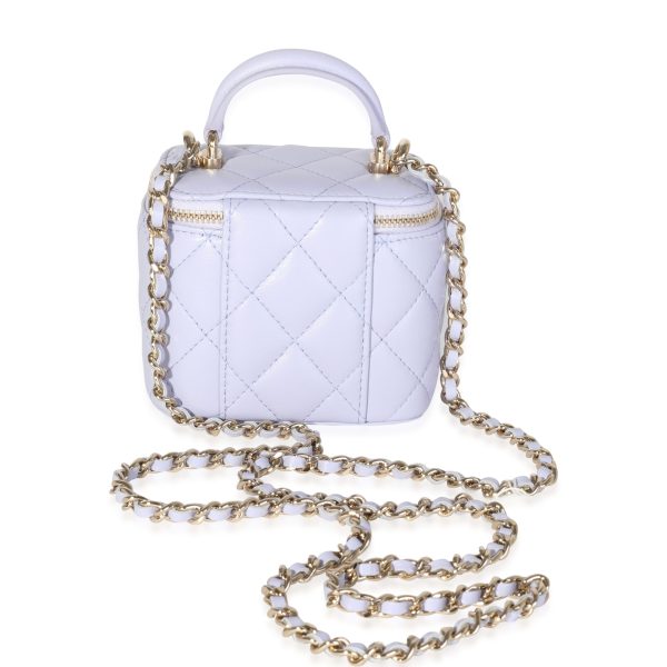 117766 pv Chanel Lavender Lambskin Vanity Bag with Chain