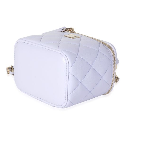 117766 stamp Chanel Lavender Lambskin Vanity Bag with Chain