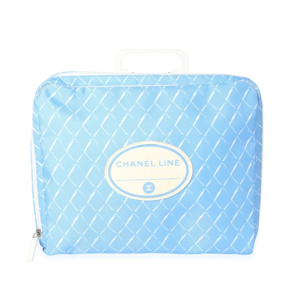 117798 fv 604d15dc 038e 4c6e 9c80 a343b526d26c Chanel Light Blue Nylon Chanel Line Air Travel Bag