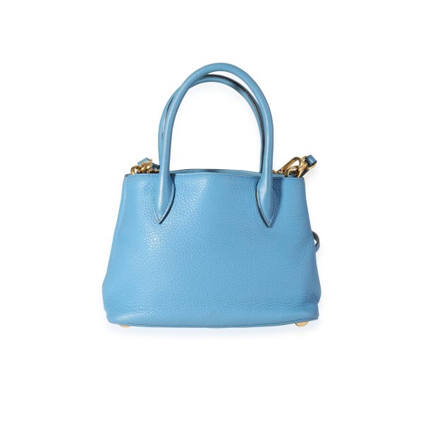 117969 pv fac85f7d 5106 47c2 8a12 a228450a3a86 Prada Blue Vitello Daino Leather Mini Tote