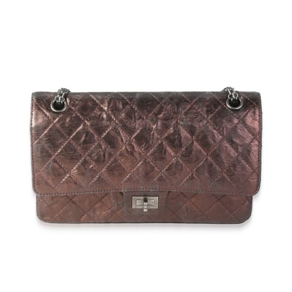 118159 fv Chanel Bronze Metallic Quilted 255 Reissue 226 Bag