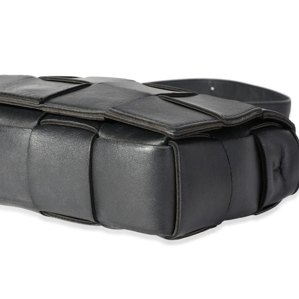 118348 box Bottega Veneta Black Intrecciato Calfskin Cassette Bag