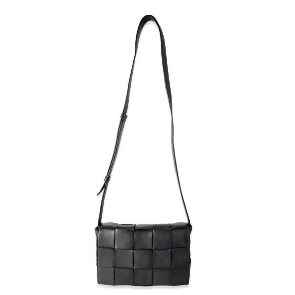 118348 bv Bottega Veneta Black Intrecciato Calfskin Cassette Bag