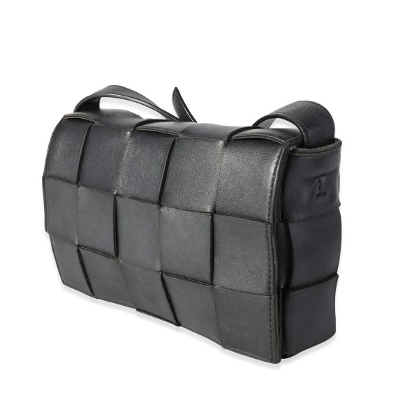 118348 sv Bottega Veneta Black Intrecciato Calfskin Cassette Bag