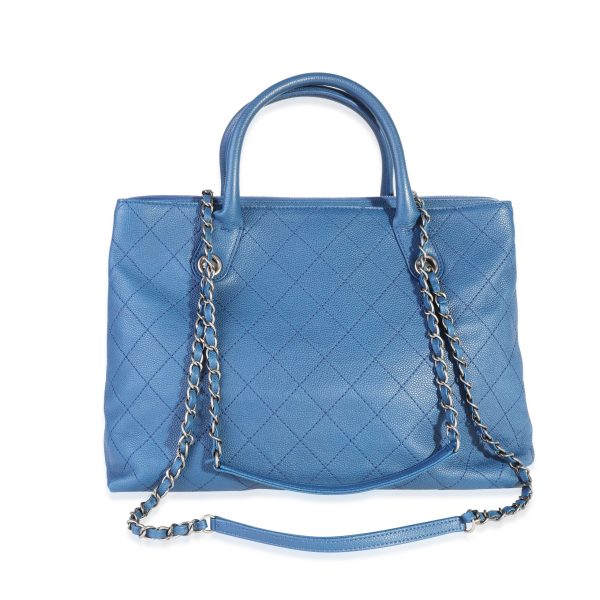 118401 ad2 0ae50eae a815 45e9 9411 963e4d6f1f18 Chanel Blue Quilted Caviar Urban Shopping Tote