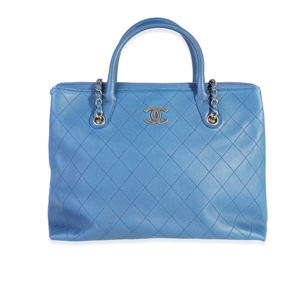 118401 fv af561271 13a0 4c16 8f08 a5e01c365876 Chanel Blue Quilted Caviar Urban Shopping Tote