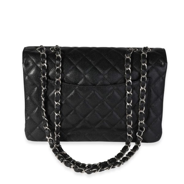 118406 pv 11fa695e b2dc 4904 84d9 d061b85a7341 Chanel Black Caviar Quilted Jumbo Classic Single Flap Bag