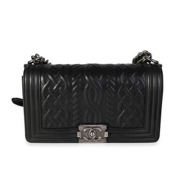 118466 fv bc84549c 67c4 43e0 932b 878925a729dc Chanel Black Chain Quilted Lambskin Old Medium Boy Bag