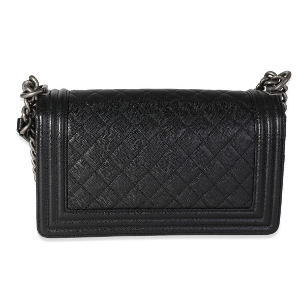 118472 pv e4d3546f d4d7 4a90 a90c 46c7d797432d Chanel Black Quilted Leather Old Medium Boy Bag