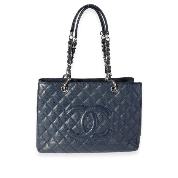 118526 fv a9ac798d c9b6 47f4 bab0 6e5c7b7cf51c Chanel Navy Caviar Quilted Grand Shopping Tote