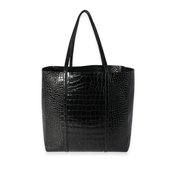 118528 pv Balenciaga Crocodile Embossed Leather Small Everyday Tote