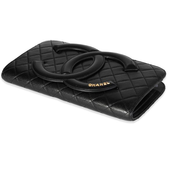 118565 stamp dd5683b7 d356 4511 9c6a 4f4c039cce7f Chanel Black Quilted Chèvre Coco Midnight Clutch