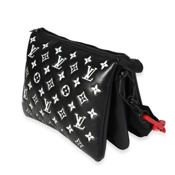 118598 sv 9a9bd527 94e5 4e16 9175 95f1769c026d Louis Vuitton Black and White Lambskin Coussin PM