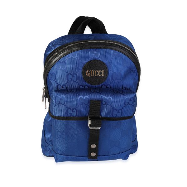 118807 fv Gucci Royal Blue GG Nylon Off The Grid Backpack