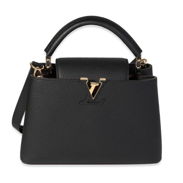 118887 fv Louis Vuitton Black Taurillon Leather Capucines BB