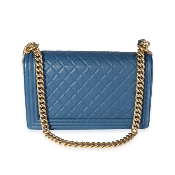 118900 pv 853cb74a 5b2c 4b18 b32e cec9d802edca Chanel Blue Quilted Lambskin Medium Boy Bag