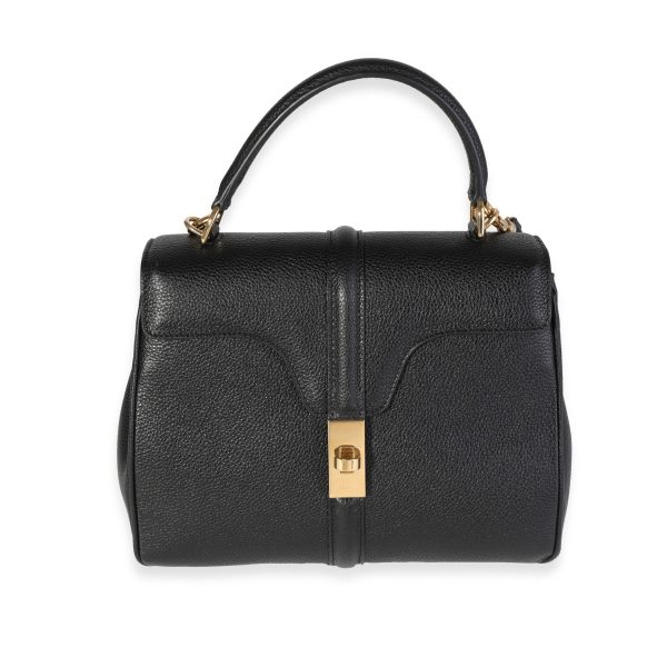 118912 fv Celine Black Grained Calfskin 16 Bag