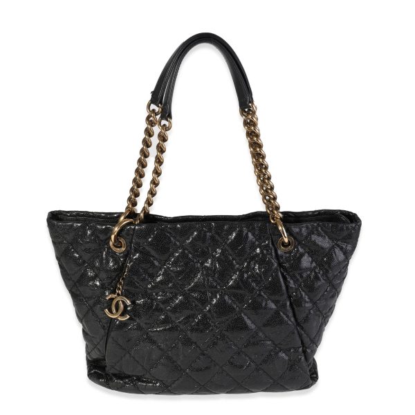 118916 fv b906b3c0 e40b 4cb1 87a2 a48081fc6a7c Chanel Black Glazed Caviar CC Crave Shoulder Bag