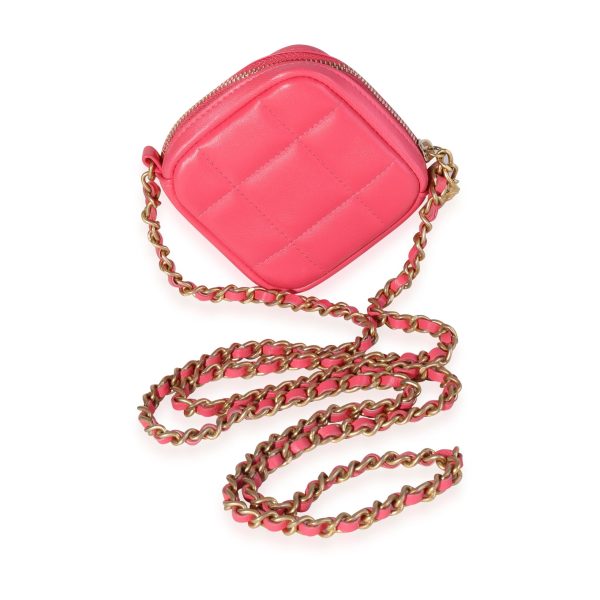 118928 pv 4fc2b817 5f19 4876 930d 83fb96bbe42a Chanel Hot Pink Quilted Lambskin Diamond Crossbody Bag