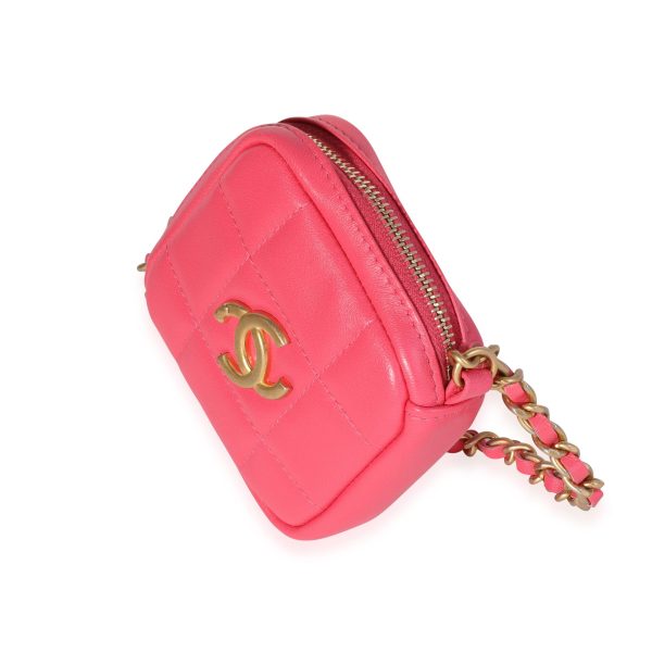 118928 sv e26a34ce 7771 4daa a784 92cf8933a3dc Chanel Hot Pink Quilted Lambskin Diamond Crossbody Bag