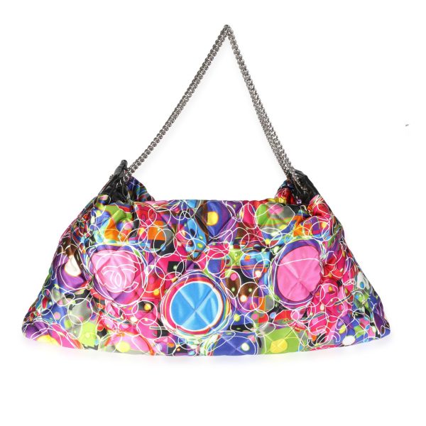 119002 fv Chanel Multicolor Satin Large Kaleidoscope Tote