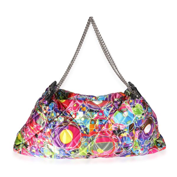 119002 pv Chanel Multicolor Satin Large Kaleidoscope Tote