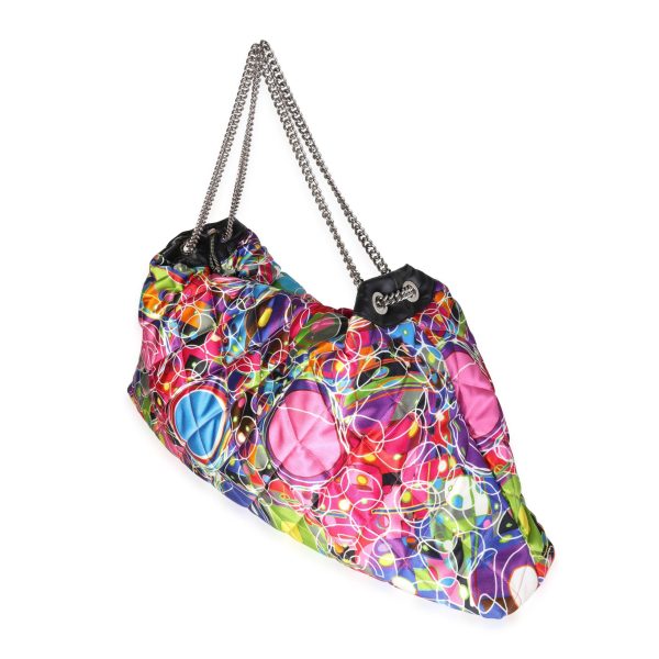 119002 sv Chanel Multicolor Satin Large Kaleidoscope Tote