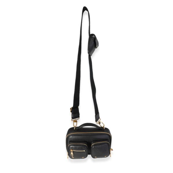 119089 bv Louis Vuitton Black Calfskin Utility Crossbody