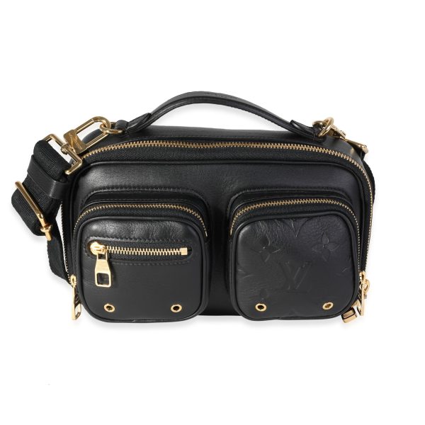 119089 fv Louis Vuitton Black Calfskin Utility Crossbody