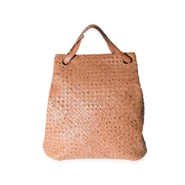 119091 pv e76bc0c2 2c84 4d46 945d 1a941ae67a79 Bottega Veneta Tan Ostrich Intrecciato Leather Julie Bag