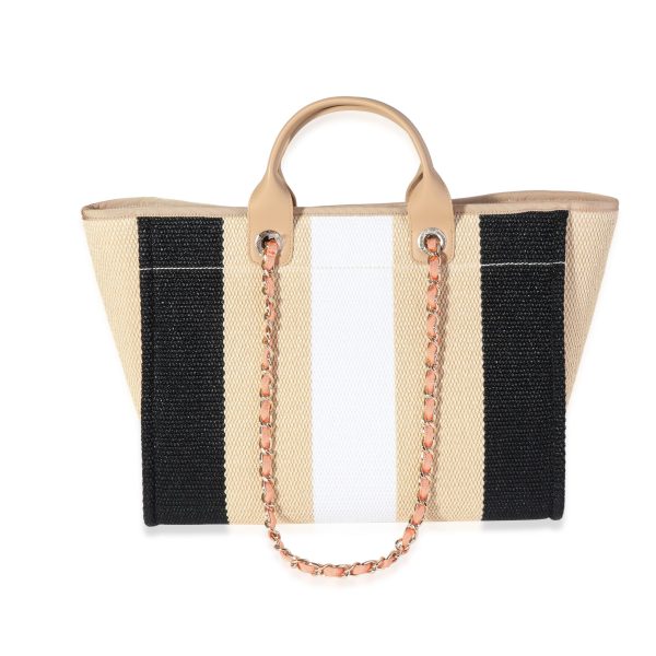 119118 pv Chanel Multicolor Striped Raffia Large Deauville Tote