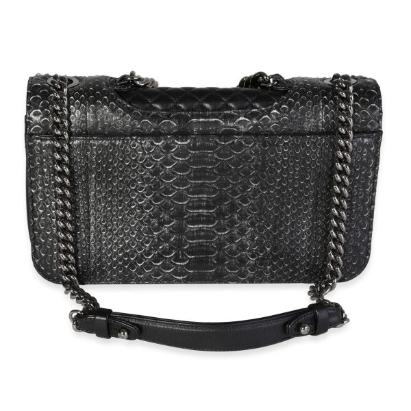 119207 pv 5fc1b547 a349 4382 a670 03c15bf77a11 Chanel Black Python Pondicherry Flap Bag