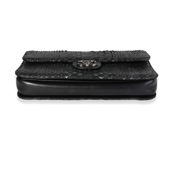 119207 stamp 8290c917 2189 463c b5b4 6653743122a8 Chanel Black Python Pondicherry Flap Bag