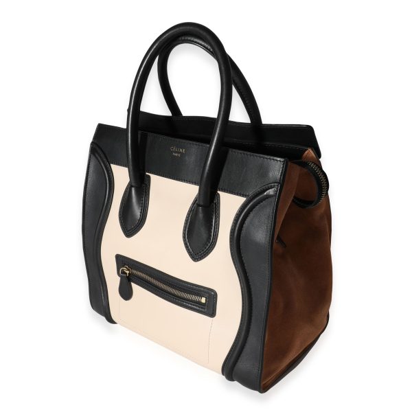 119426 sv 39bb96d2 4928 4fd5 a756 c84f1b479486 Celine Tricolor Leather Suede Mini Luggage Tote