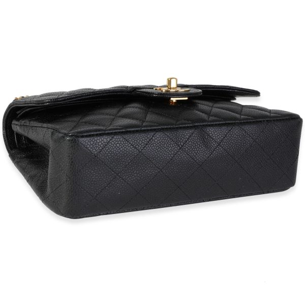 119481 box 82e8e4c1 031b 46b2 8f08 91b7b7095d5f Chanel Black Quilted Caviar Small Classic Double Flap Bag