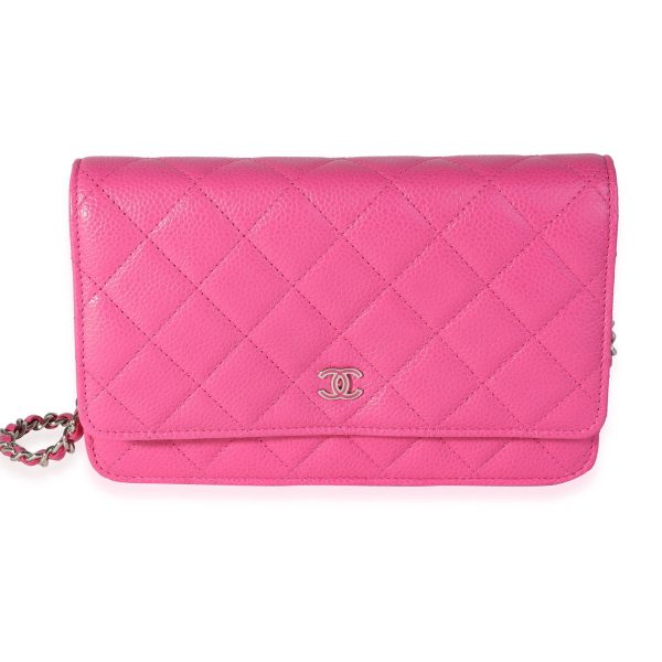 119482 fv d0e124e0 7500 4e1f 9a0a a0adf7605e22 Chanel Hot Pink Quilted Caviar Wallet On Chain