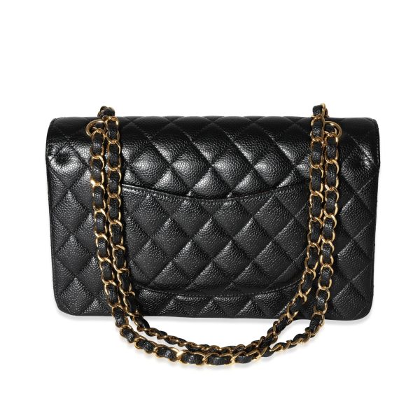 119563 pv 822ffccd d8a6 4fae 857d d9affbc62b66 Chanel Black Quilted Caviar Medium Classic Double Flap Bag