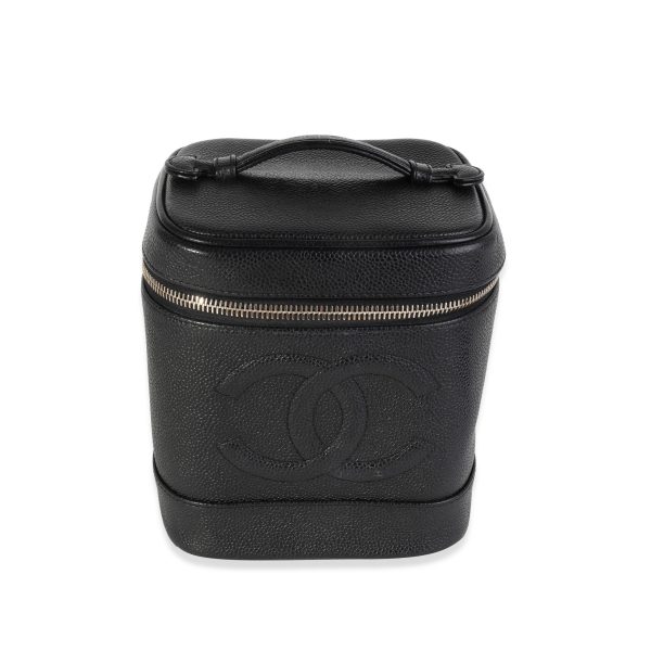 119800 fv Chanel Vintage Black Caviar Vanity Case