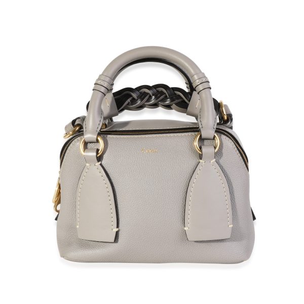 119968 fv Chloe Stormy Grey Calfskin Small Daria Bag