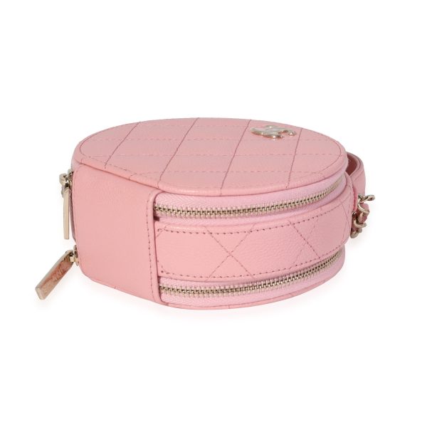 119987 box Chanel Pink Quilted Caviar Handle With Care Vanity Crossbody