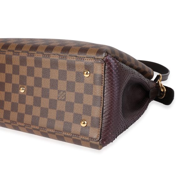 120020 box Louis Vuitton Damier Ebene Purple Python Normandy Bag