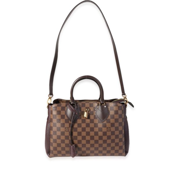 120020 bv Louis Vuitton Damier Ebene Purple Python Normandy Bag