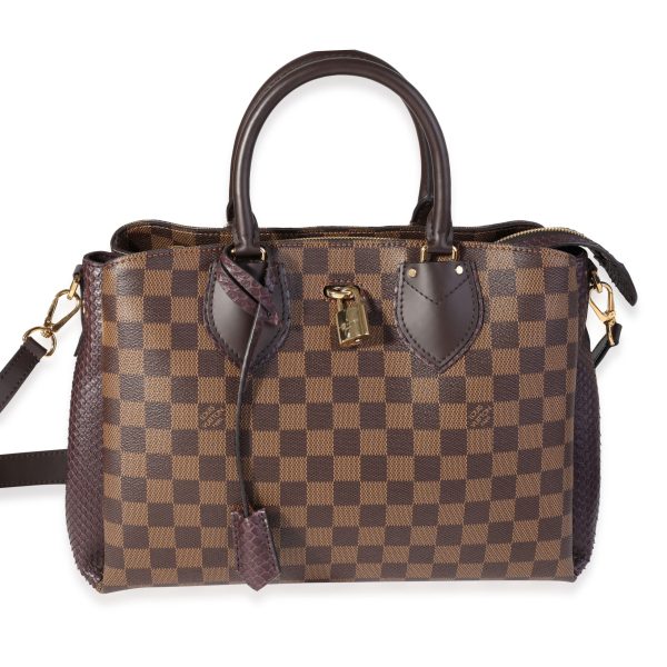 120020 fv Louis Vuitton Damier Ebene Purple Python Normandy Bag