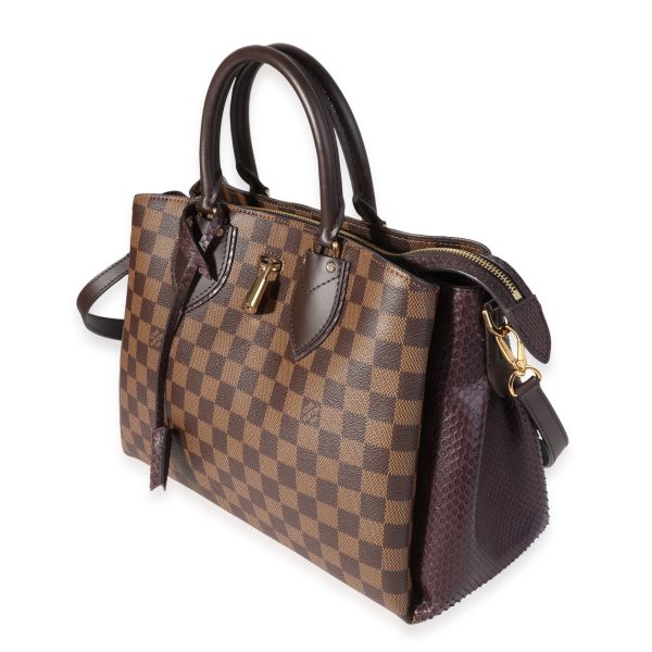 120020 sv Louis Vuitton Damier Ebene Purple Python Normandy Bag