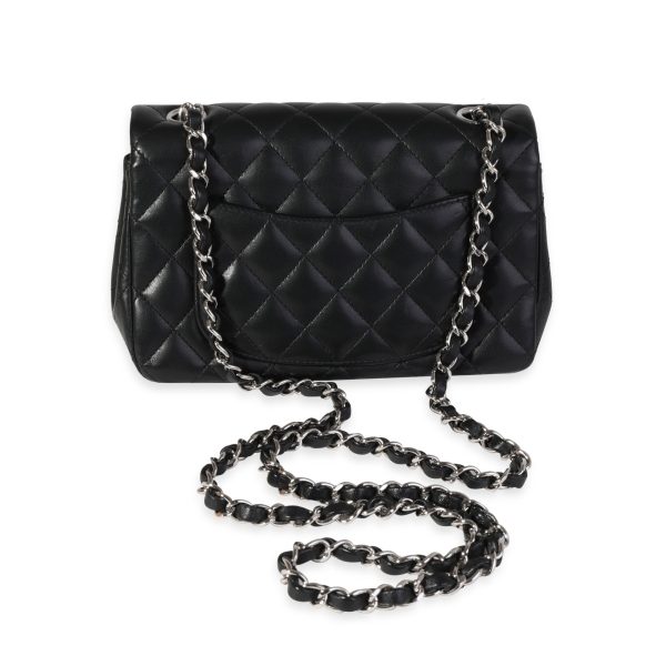 120030 pv Chanel Black Quilted Lambskin Classic Mini Rectangular Flap Bag